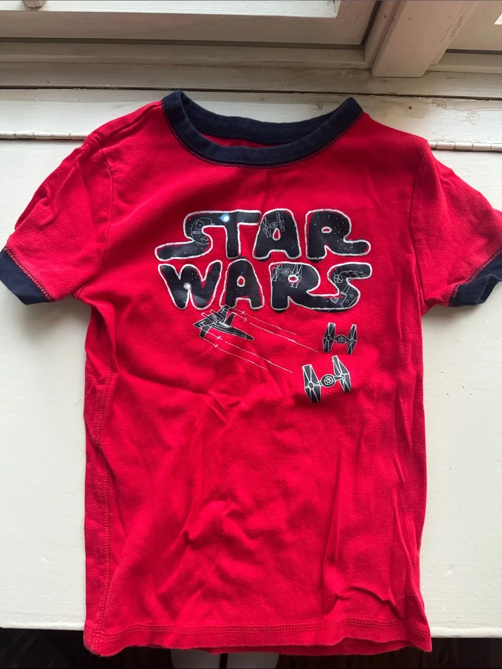 GAP Red and Navy Star Wars Two-Piece Pajama Set